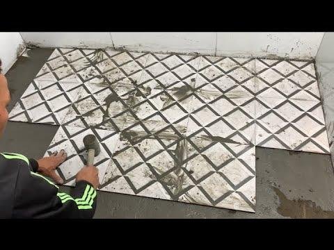 Amazing Technique Of Building A Bathroom Floor With Ceramic Tiles - Build A House Step By Step